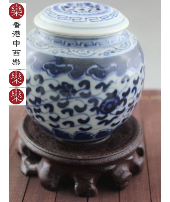 手繪海浪青花瓷花瓶 手繪海浪青花瓷花瓶